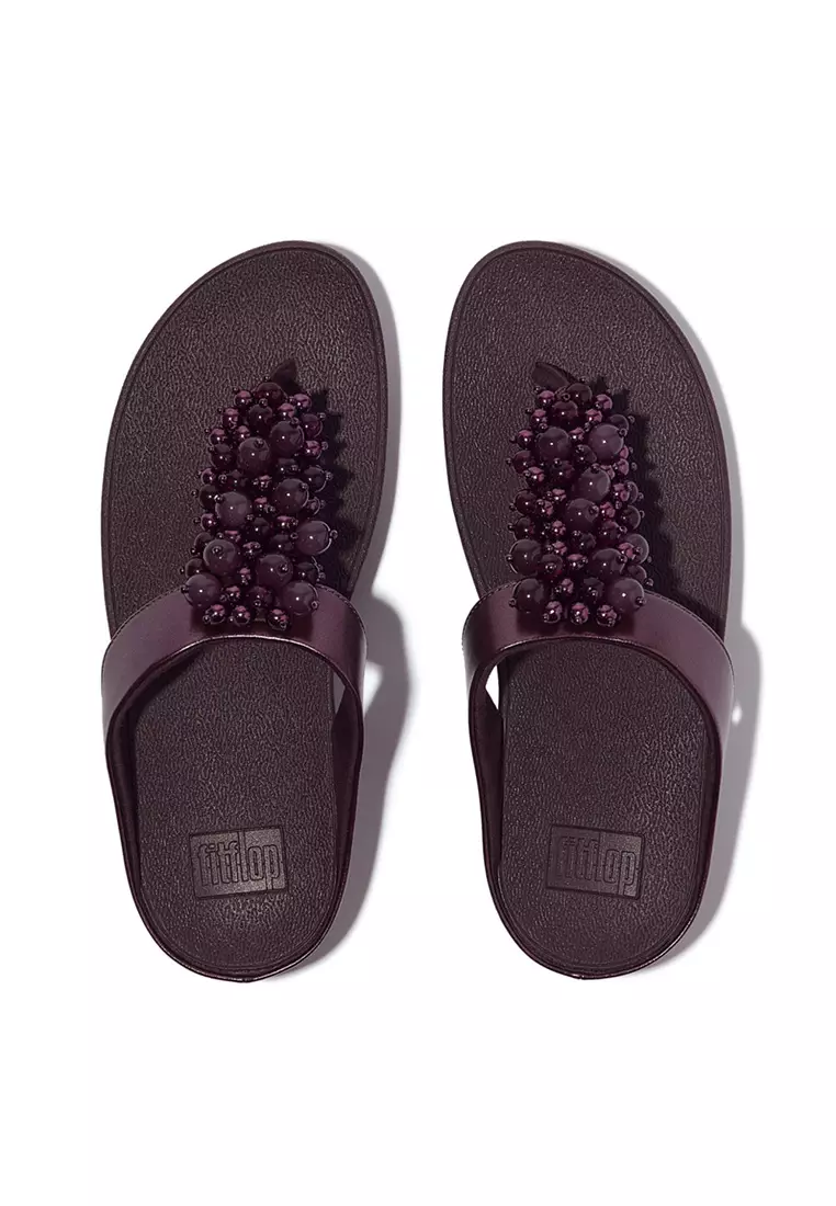 Fino Bauble-bead Toe-post Sandals