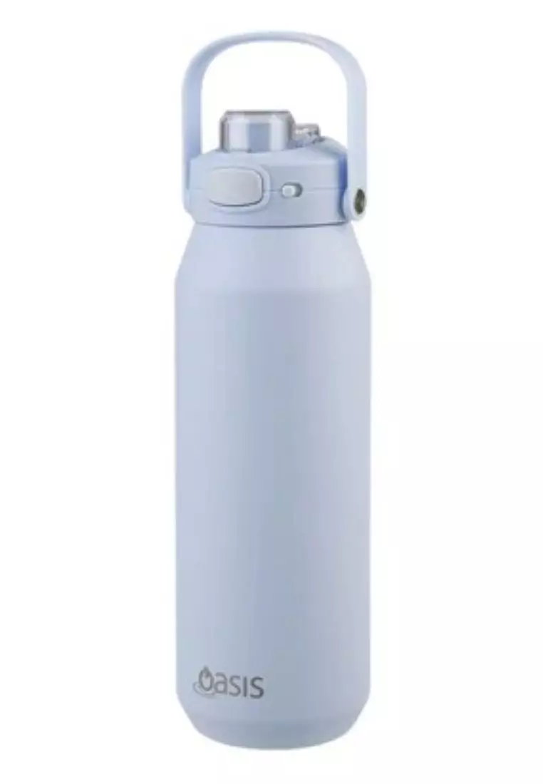 Oasis Ceramic Stainless Steel Triple Wall Capri Quick Release Drink Bottle 1L - Periwinkle