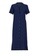 ZALORA BASICS navy Resort Collar Midi Dress A407FAAE5114D3GS_5