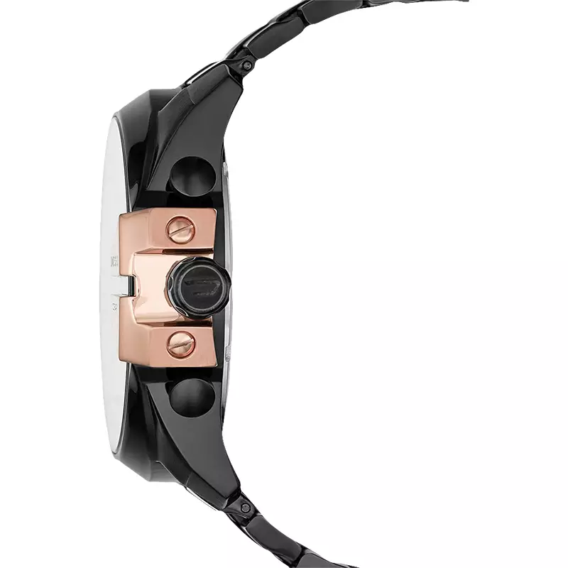 Jam Tangan Pria Diesel DZ4309 Mega Chief Analog Men Black Dial Black Stainless Steel