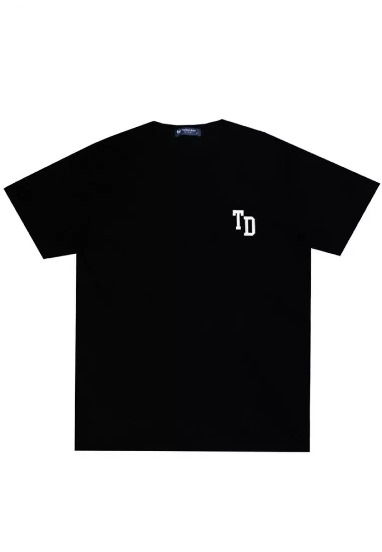 MTI10 Kaos Pria Simple Jepang Distro Td Dakir Hitam