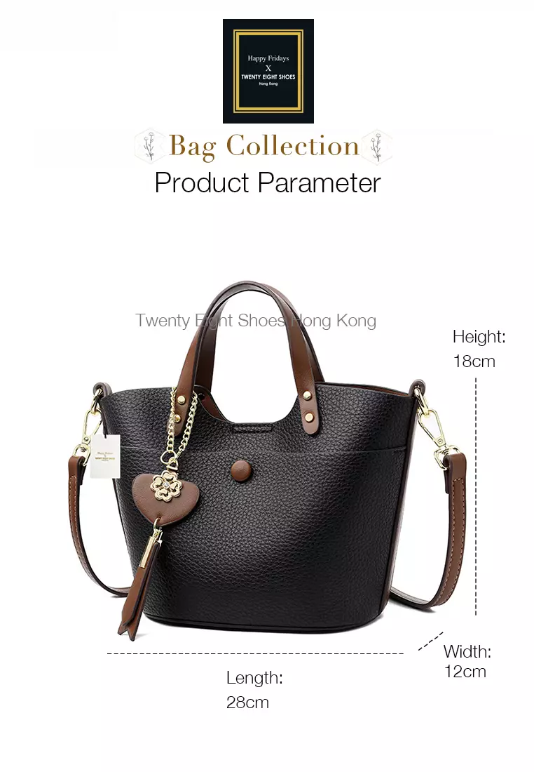 Color Matching Faux Leather Three-Way Bucket Bag JW HD-2814