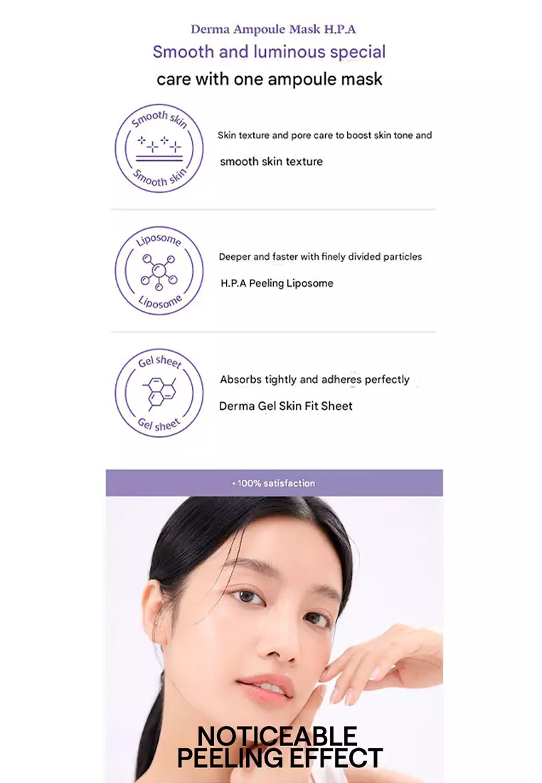 MEDIHEAL [Renewal] Derma Ampoule H.P.A Mask Sheet, 5s - Gentle exfoliating for smooth, radiant skin