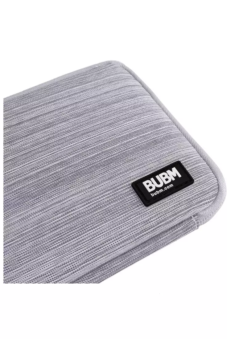 Bloosh Tas Gadget Organizer Travel Pouch Plain Portable Material Denim ORIGINAL - Gray