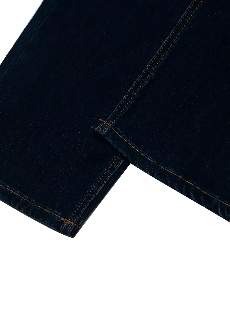 Women's High Waist Regular Tapered Fit Cropped Denim Pants