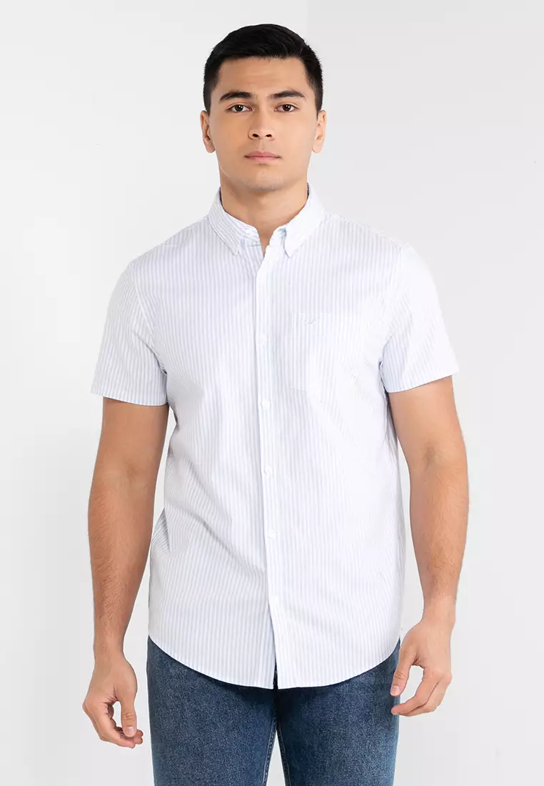 Buy Hollister Striped Short Sleeve Shirt 2024 Online