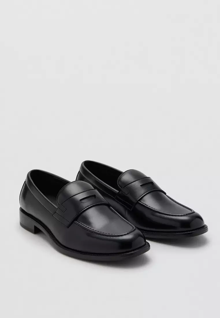 Nappa Leather-Effect Moccasins