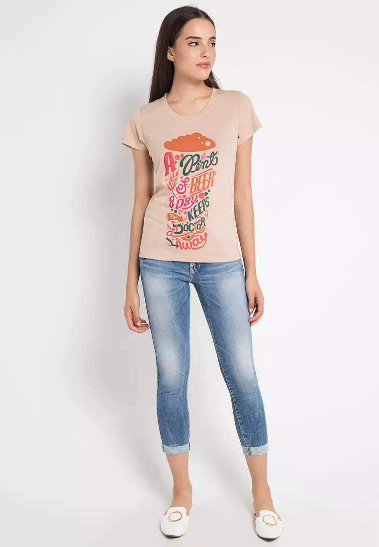 Print Glass Short Sleeve Tshirt