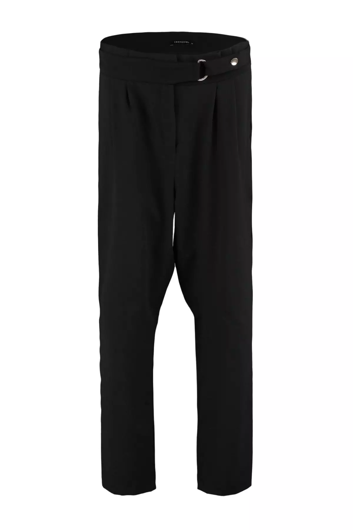 plus size black cigarette trousers Stretch Cotton Leg Pant 26% nylon Plus Size - Retro Chic