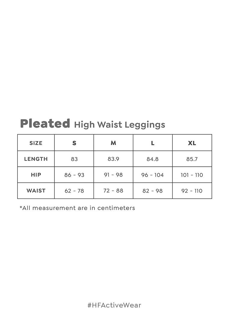 HAPPYFIT PLEATED High Waist Leggings - Beige