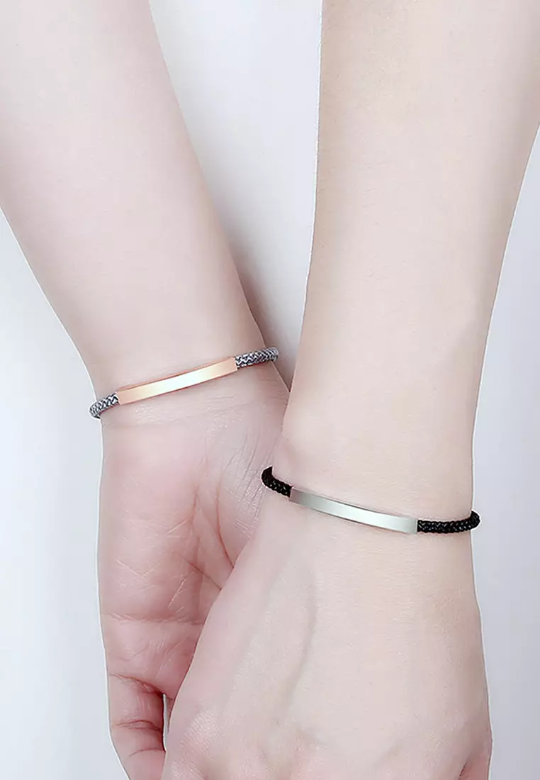 Gold cheap bracelet couple