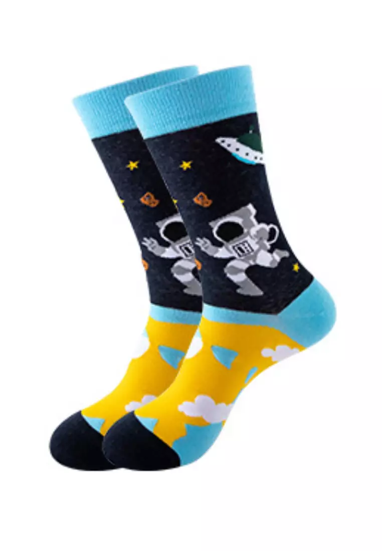 Walking Astronaut Pattern Cozy Socks (One Size) HS202015