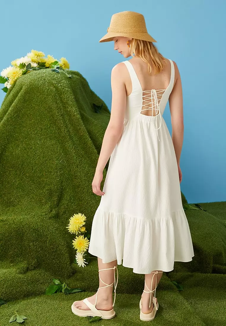 Square Neck Midi Dress