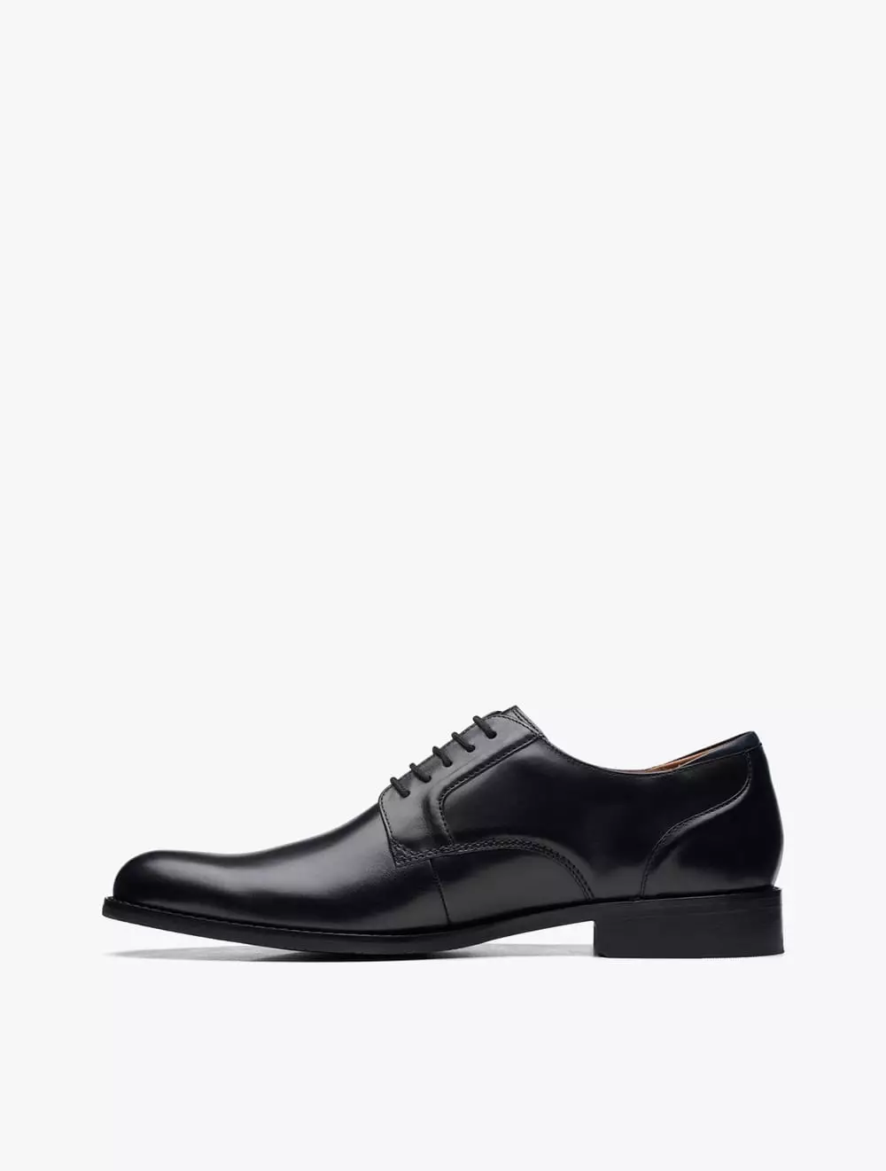 Clarks Men's CraftArlo Lace Shoes- Black Leather - Black