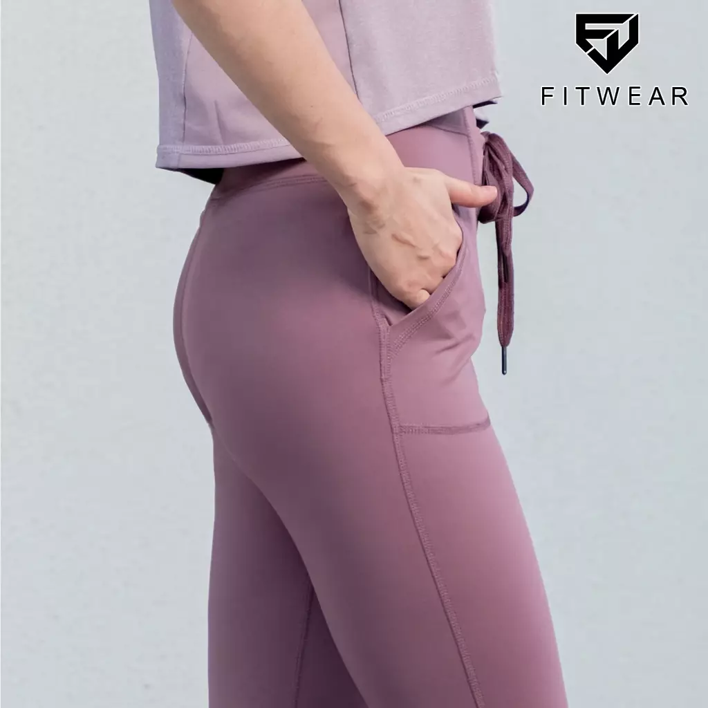 Fitwear Legging Jogger Big Size Olahraga Wanita MARTHA TIE POCKET - LAVENDER