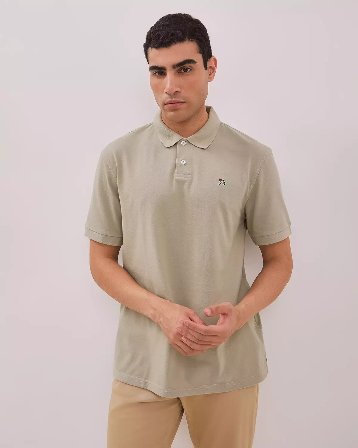 MEN'S GRAY SHORT SLEEVE POLO SHIRT