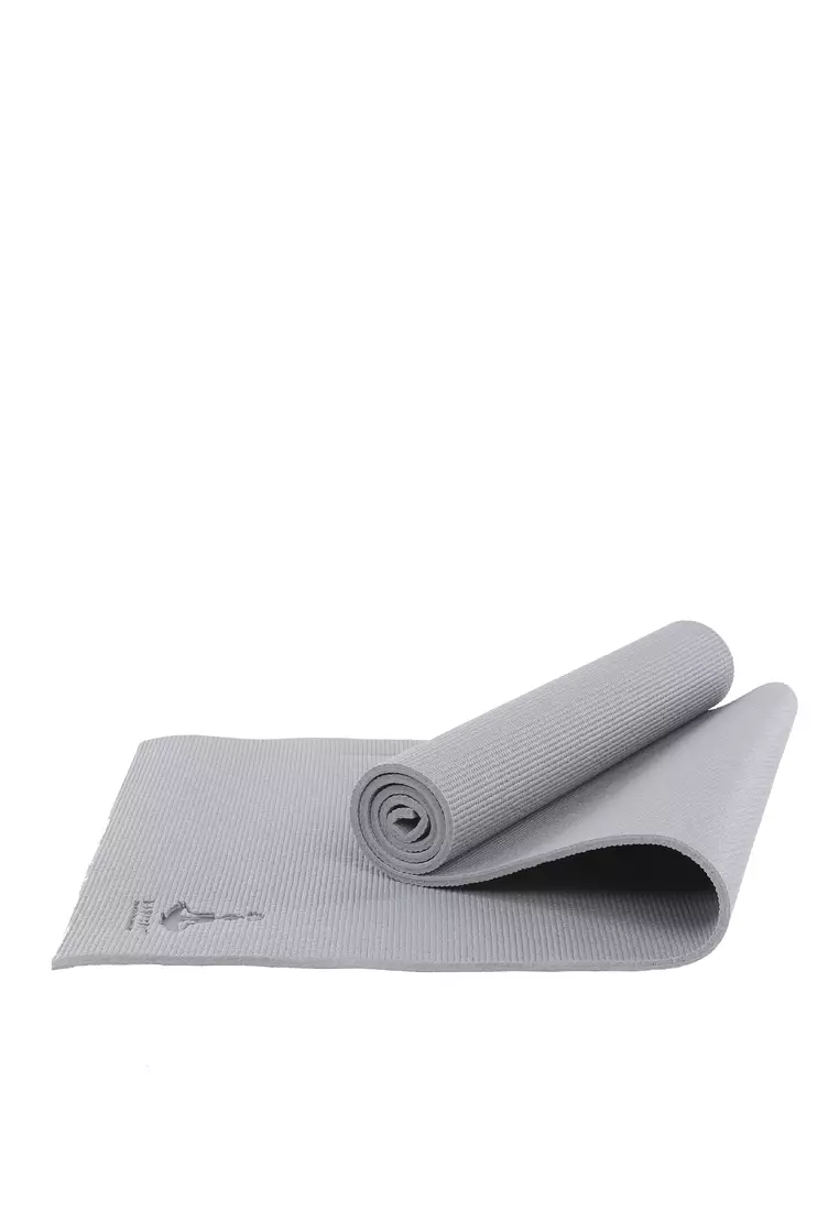 HAPPYFIT YOGAMAT PVC POLOS 8MM GREY + TAS