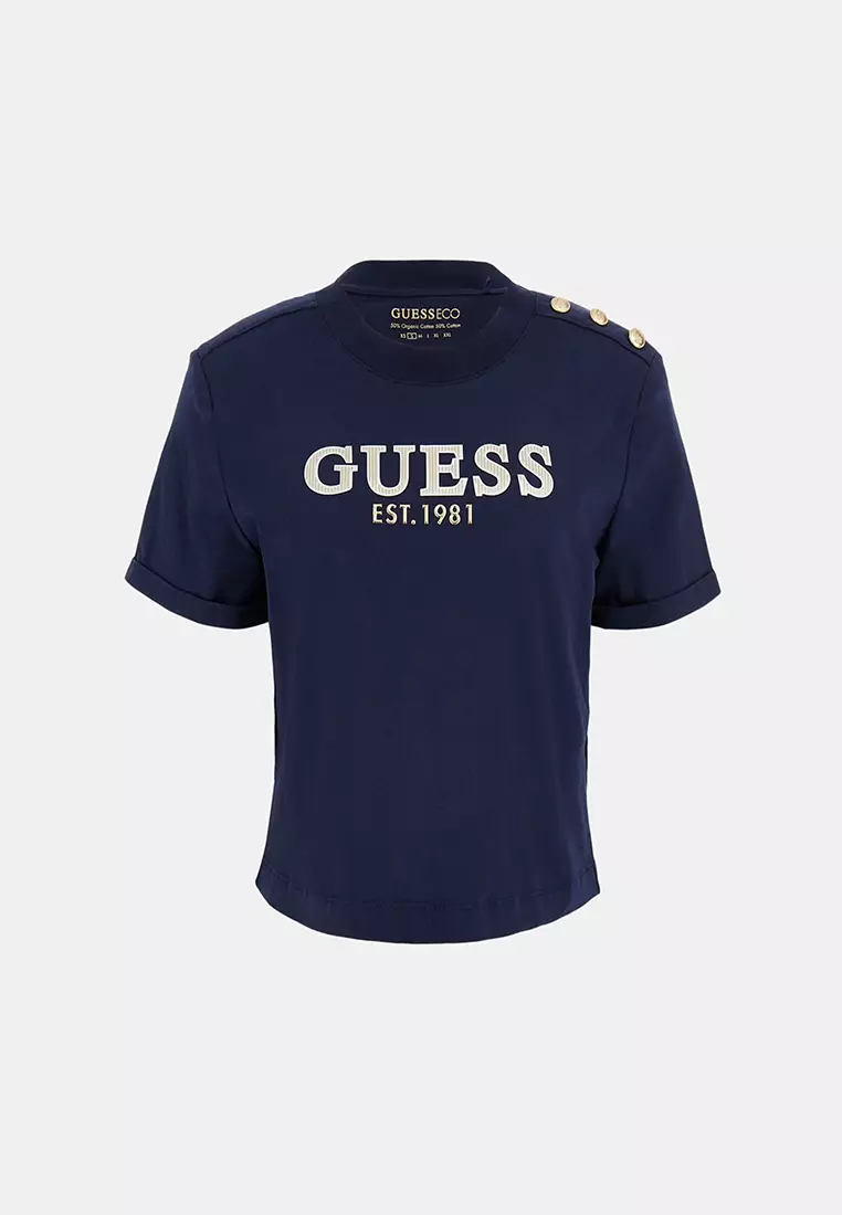 Metal Logo Cropped Tee