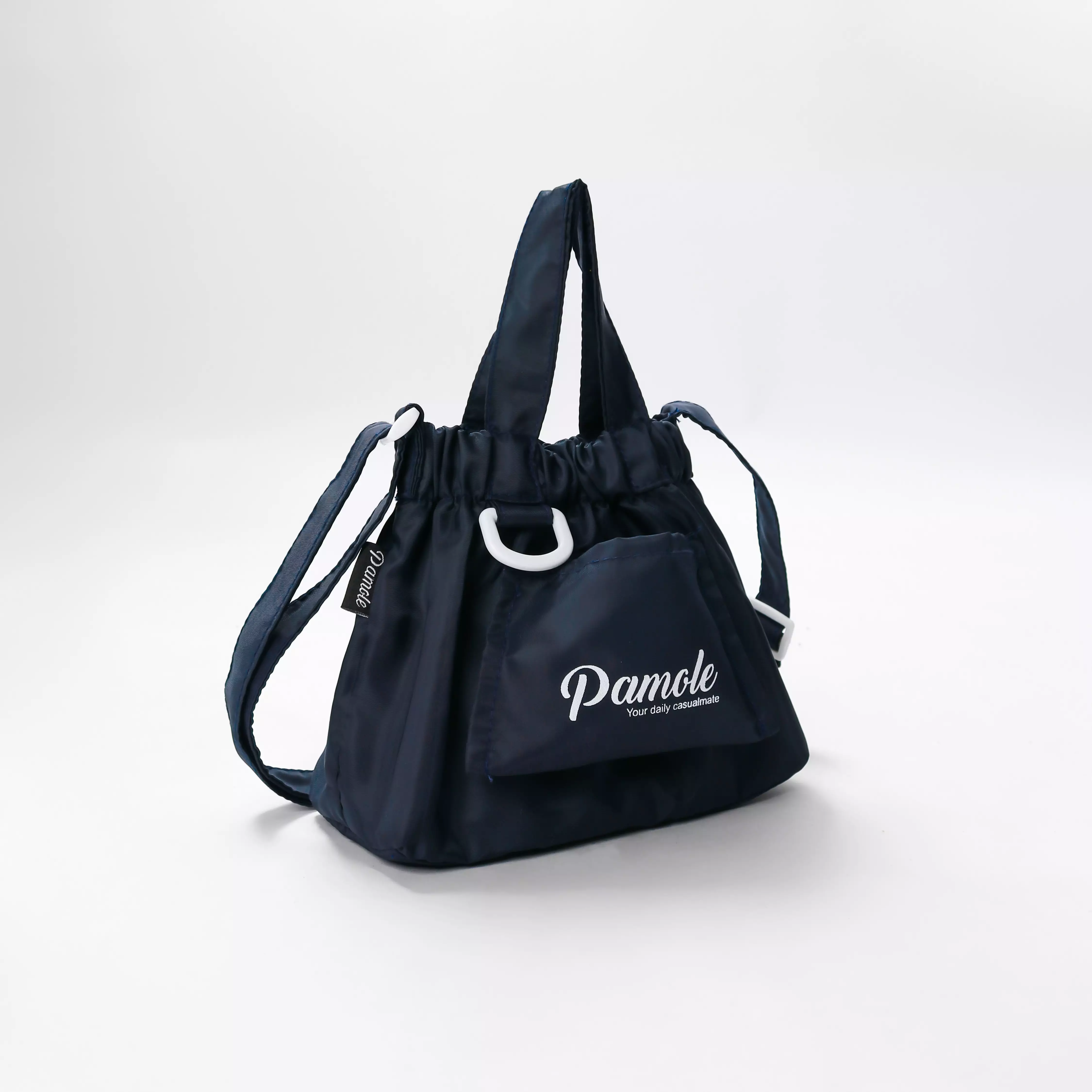 Pamole - Dumpling Bag Tas Tangan Pakai Tali Panjang - Hana Series - Navy