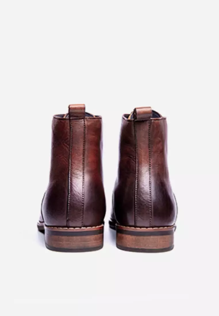 VANSA  Vintage Leather Mid Boots VSM-B02266