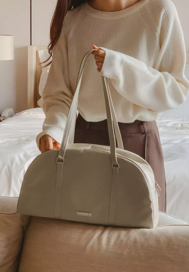 ALICE Nylon Crossbody Bag Beige
