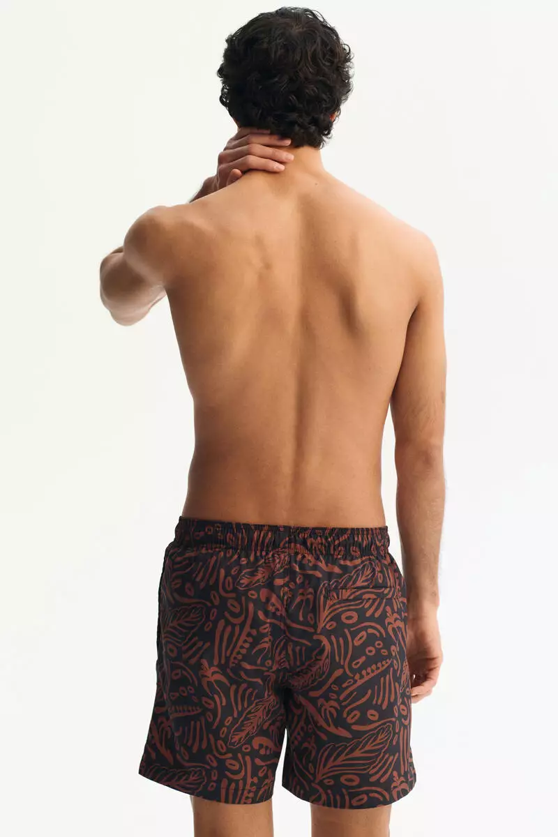 Patterned swim shorts