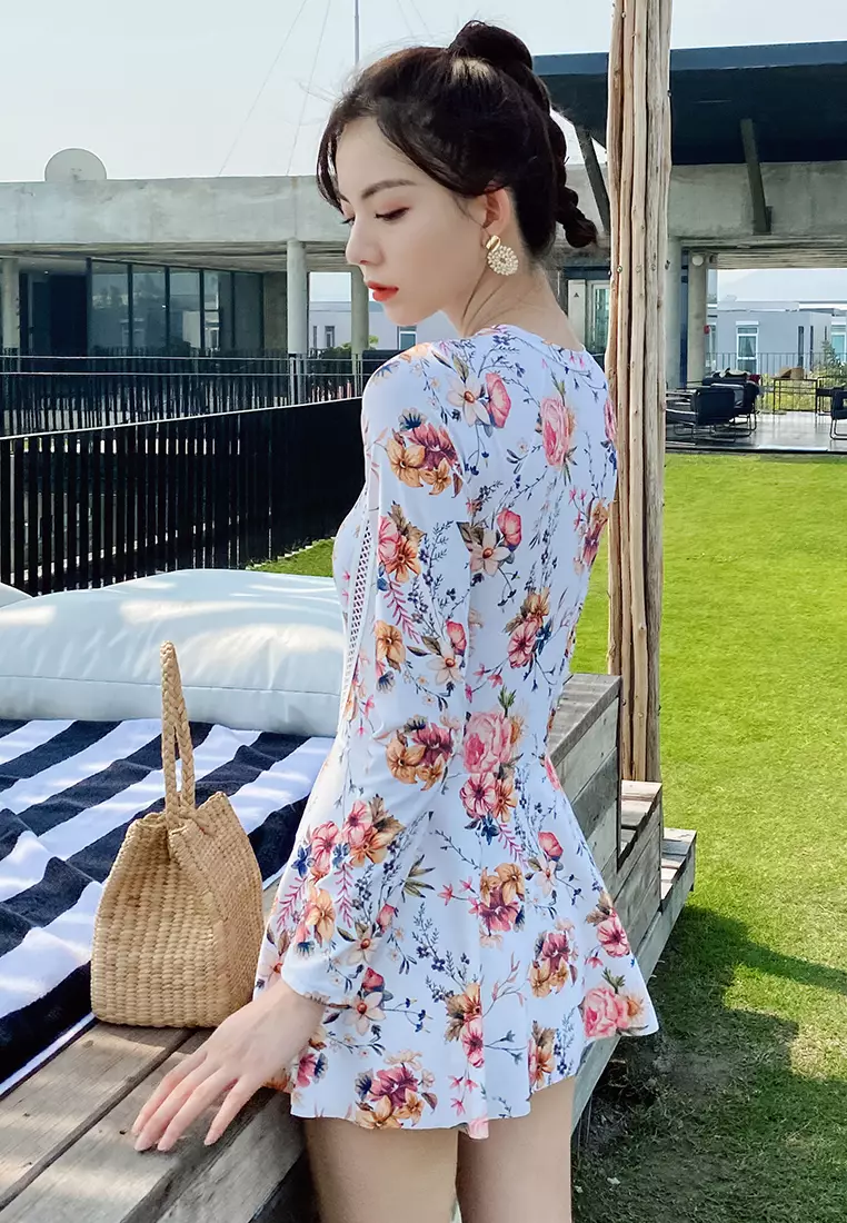 Girls long shop sleeve one piece