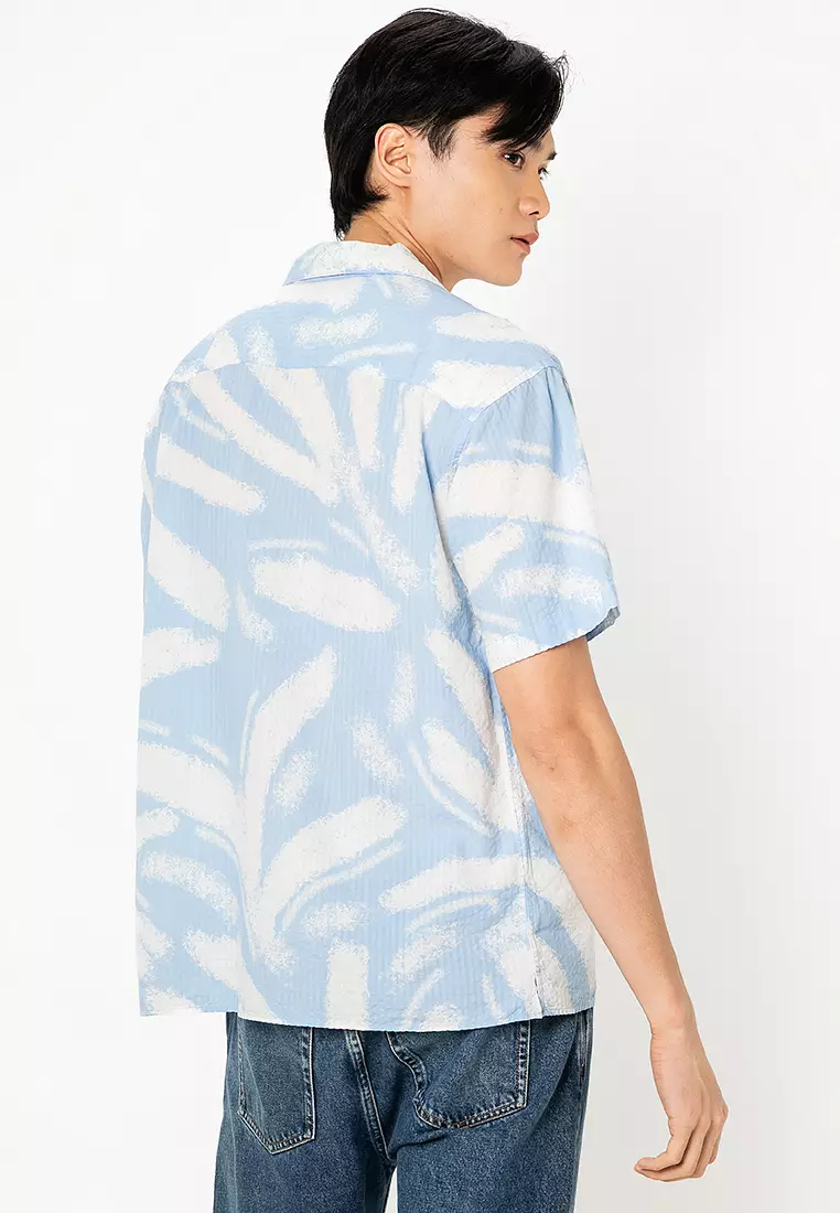Alberto Seersucker Resort Short Sleeves Shirt