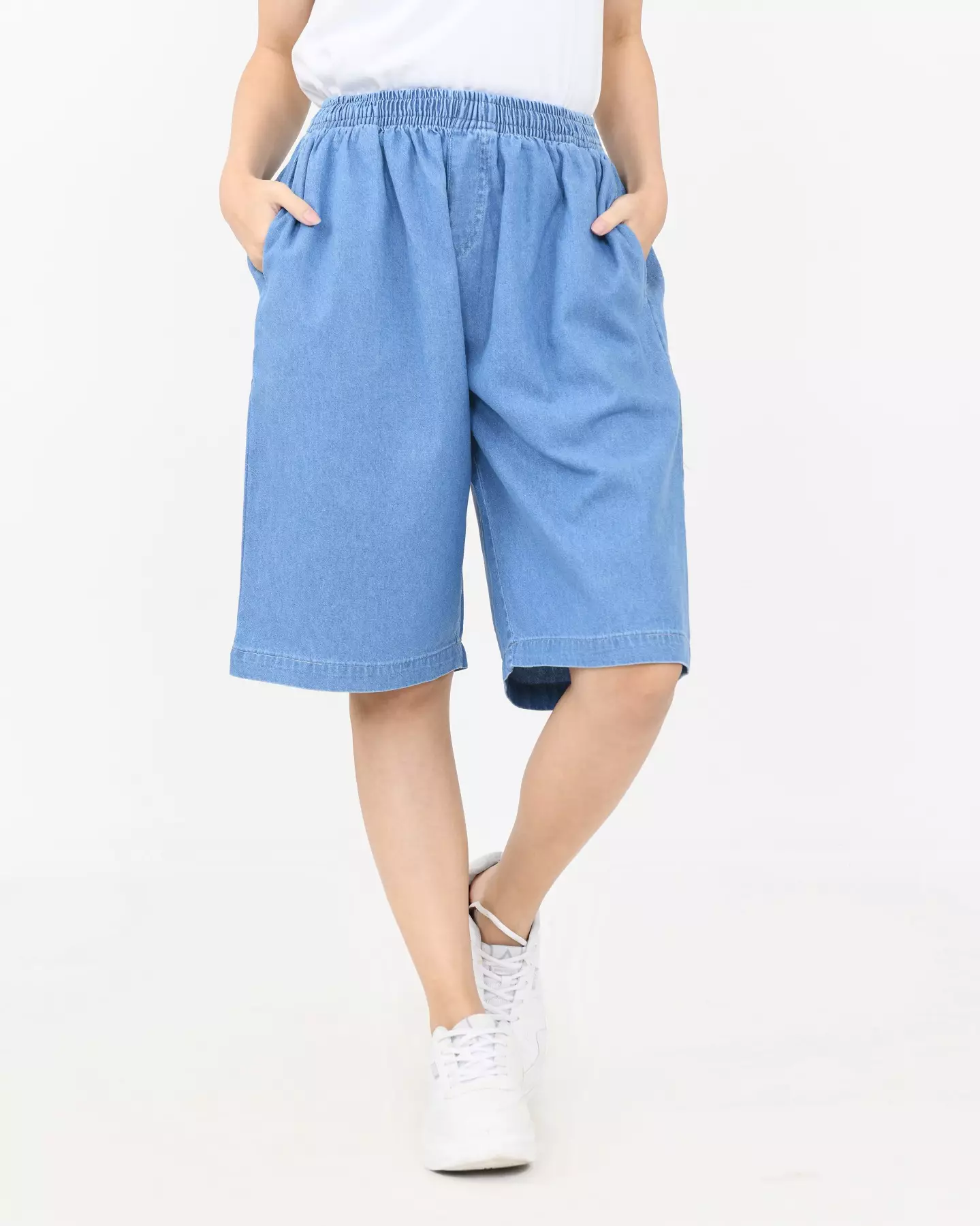 Celana Pendek Wanita - Joey Midi Denim Short Pants
