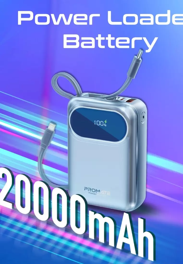 Buy Promate Powerpod20 Blue Promate 20000mah Ultra Compact 35W Fast Charging Power Bank with