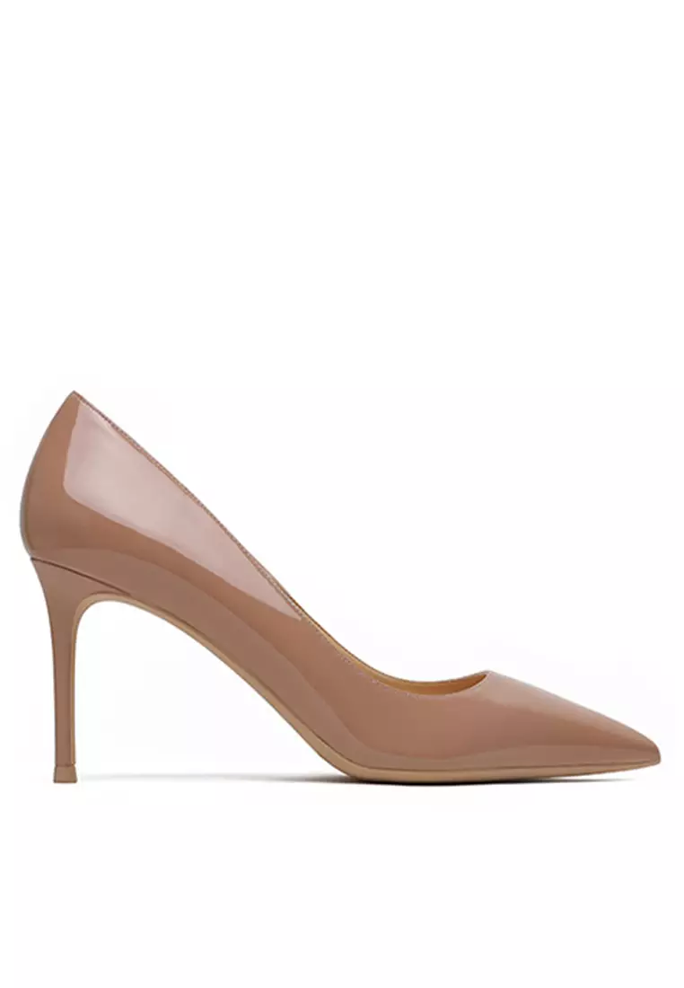 8CM Patent Pointed High Heel Shoes HZL180