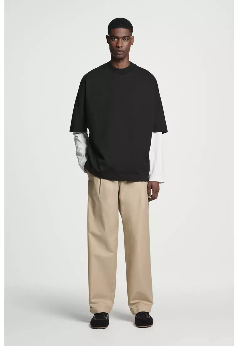 OVERSIZED HEAVYWEIGHT MOCK-NECK T-SHIRT