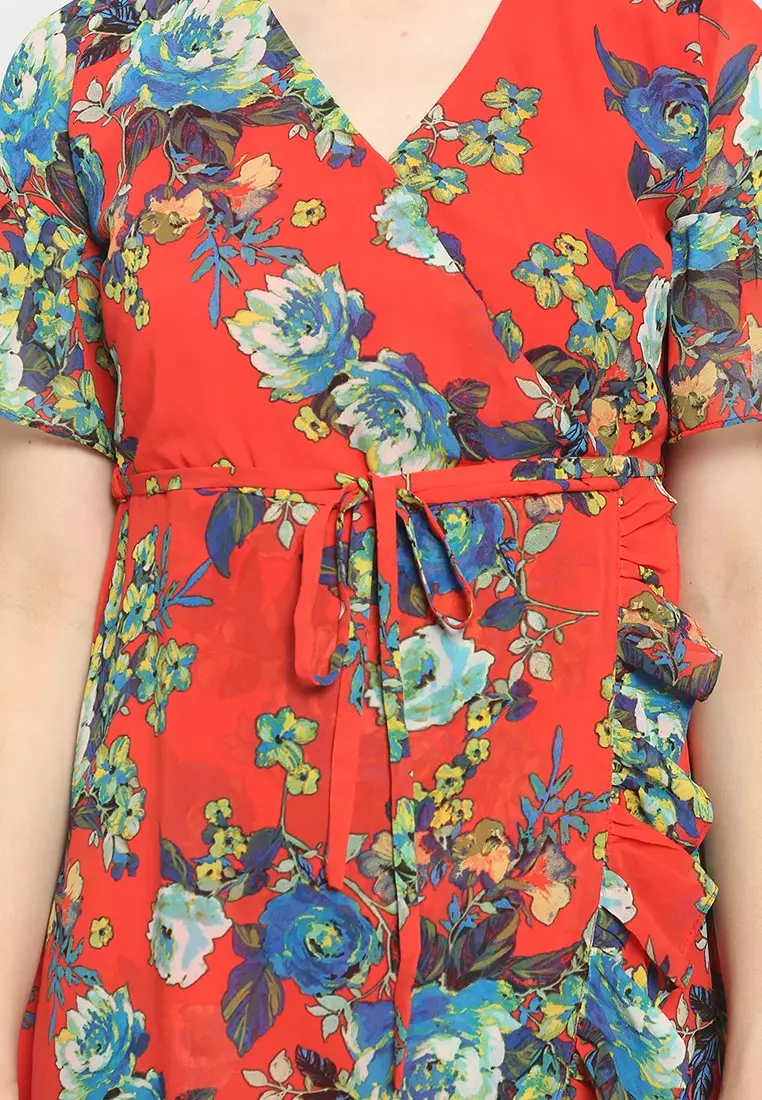 Chanira Giselle Dress-Red Multi