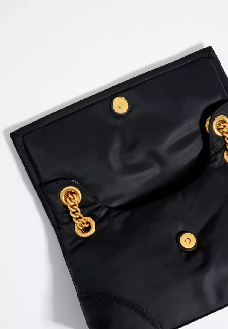 Bimba Y Lola Small Black Flap Bag