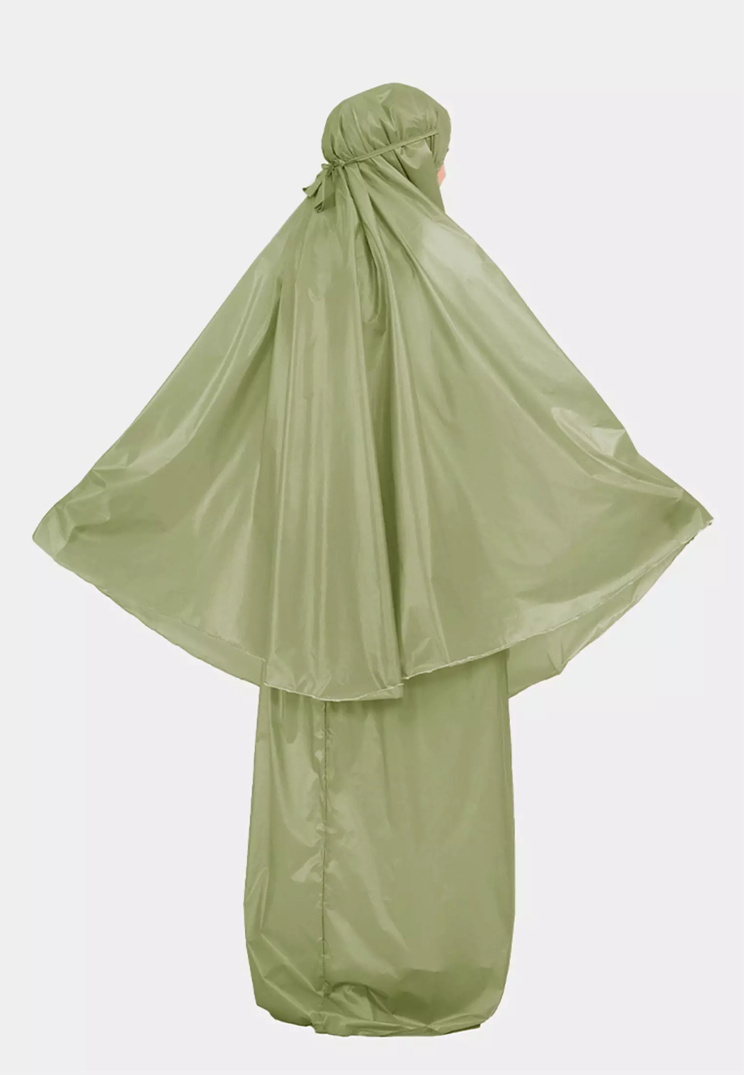Zelena - Jayda Travel Prayer Set | Mukena Dewasa Basic Resleting 2in1 - Dark Green