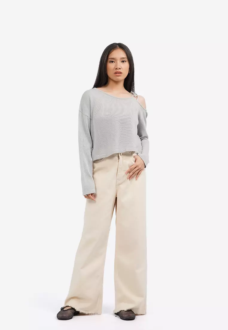 One Shoulder Long Sleeve Jumper