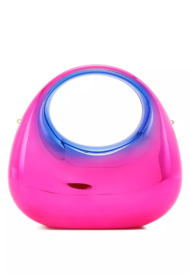 Tas Genggam Mini Metalik Akrilik Berwarna-warni