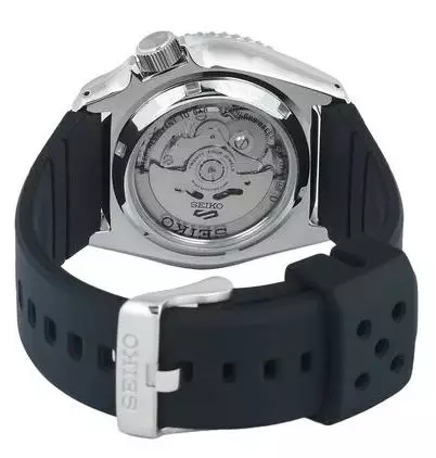 Jam Tangan Pria Seiko 5 Sports SRPL89K1 SRPL89K1X1 SKX Series Automatic Redux in Daichi Strap Silicone Black Color Men Orange Dial Original Garansi Resmi