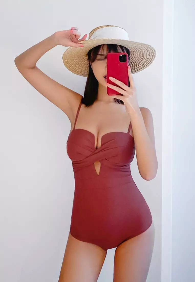 Sunbreeze Bikini Swimsuit Baju Renang Wanita One Piece Sexy Cross