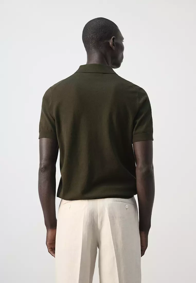 100% Cotton Fine-Knit Polo Shirt