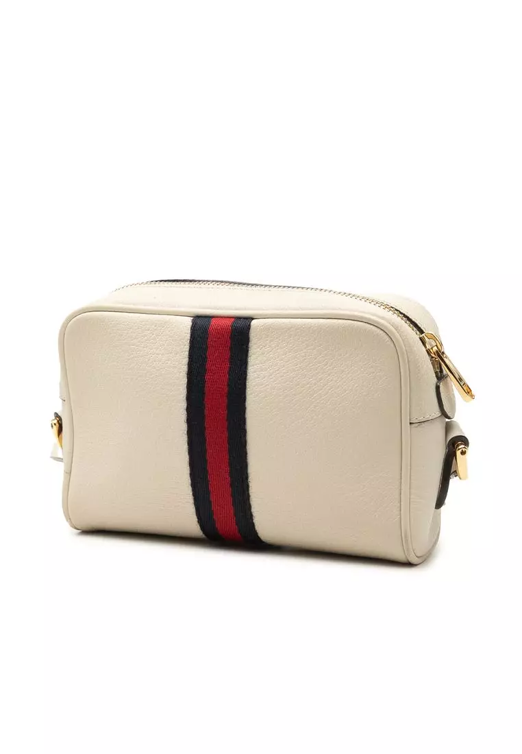 Pre-Loved Gucci Mini Calfskin Web Ophidia Crossbody