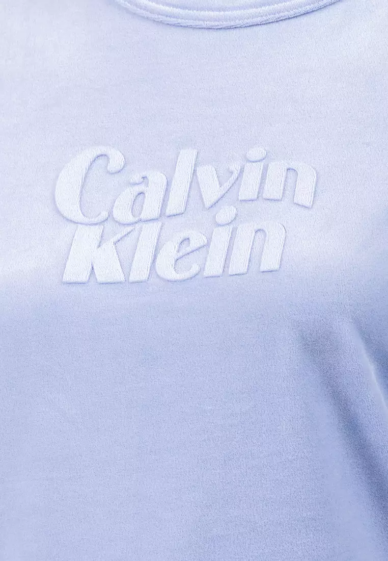 Velour Embossed Logo Graphic Slim T-Shirt - Calvin Klein Jeans
