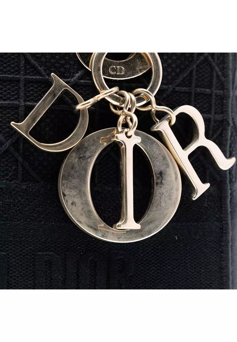 Pre-Loved Dior Medium Canvas Cannage Lady D Lite