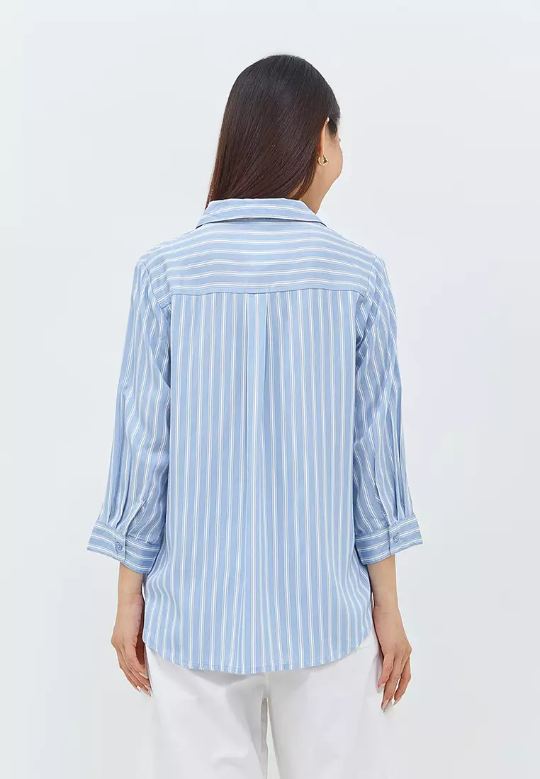 Gendhis Blue Stripe Shirt (G.13150)