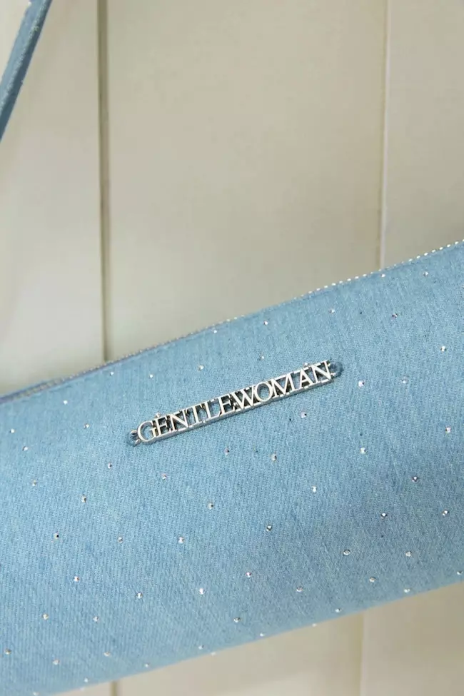 Denim Glitter Shoulder Bag