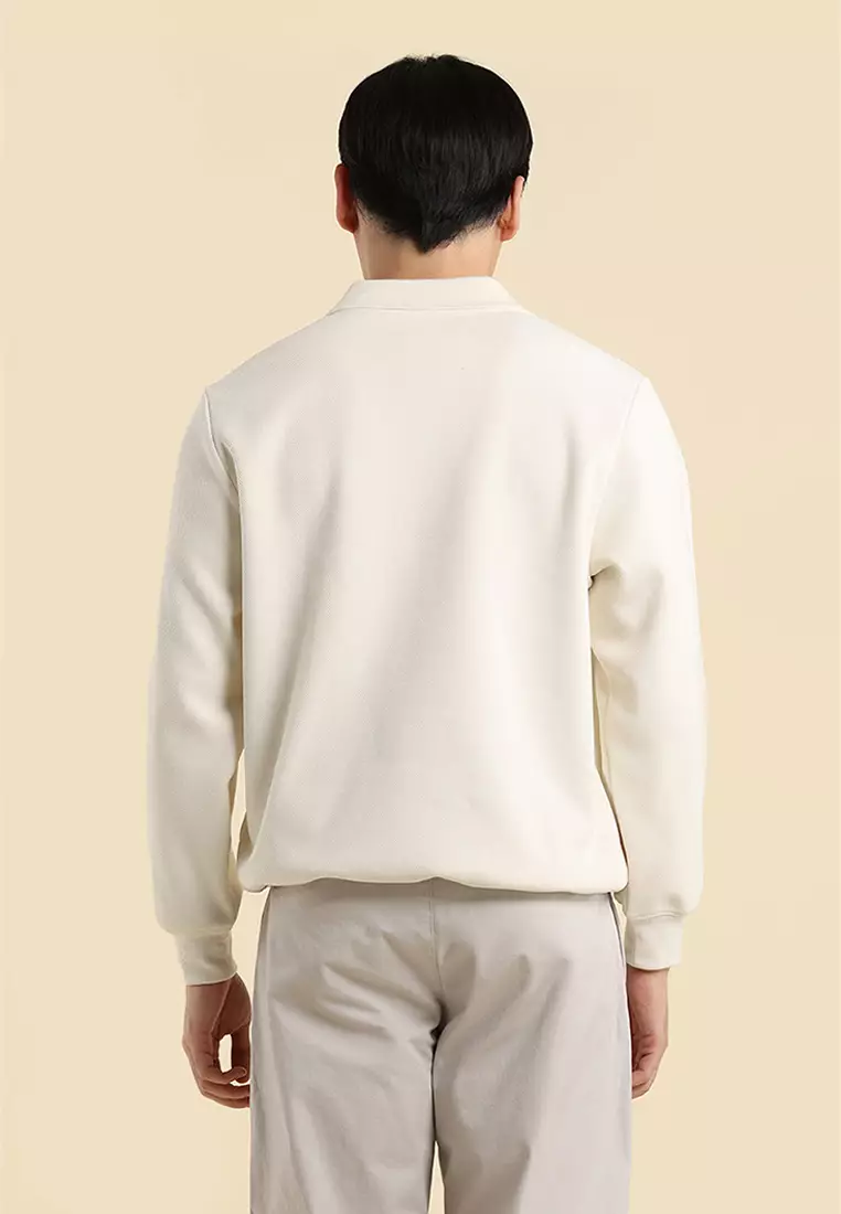 Dress Code Relaxed Textured Half Zip Sweatshirt