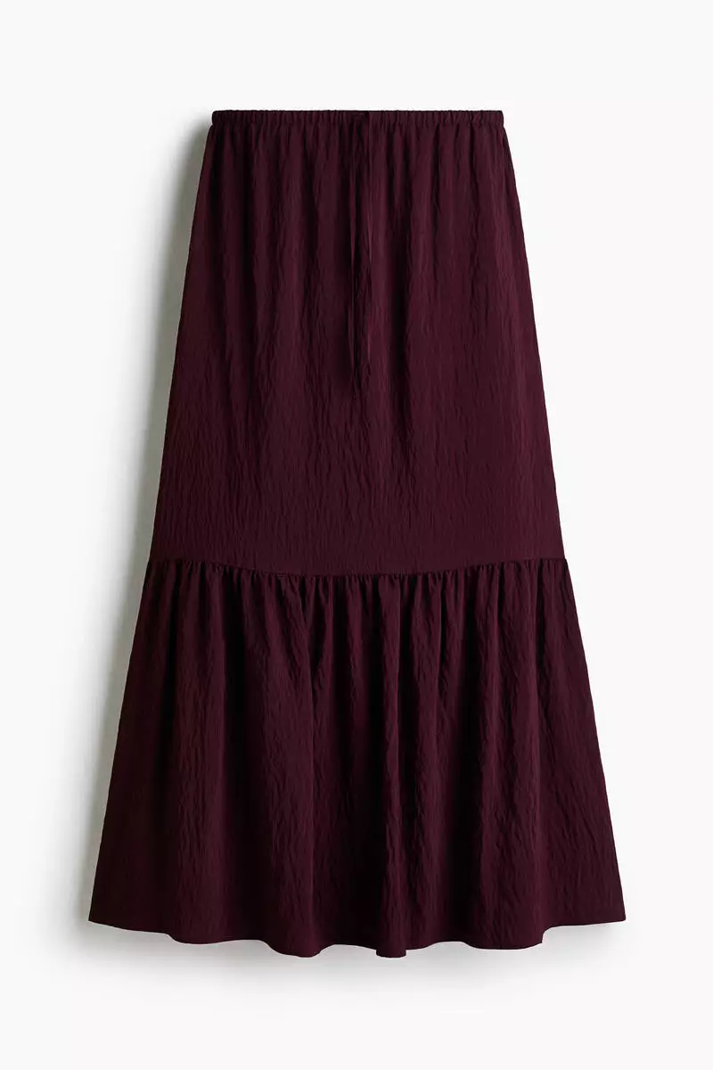 Crêpe A-line skirt