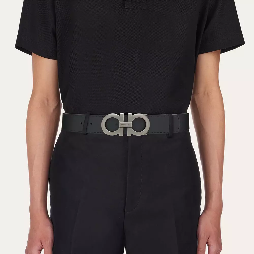 Jual Ferragamo Gancini Reversible and Adjustable Leather Belt 35mm