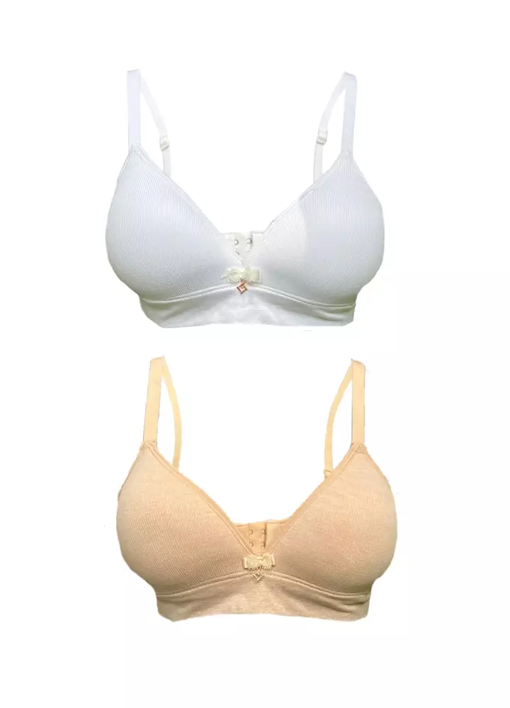 Chelyne BH Wanita Tanpa Kawat B528 Daily Bra - BH Remaja Bahan Berpori  Tanpa Kawat ( isi 2 pcs )