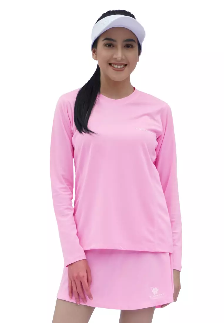Tiento Kaos Running Dry Fit Baju Olahraga Wanita Lengan Panjang Gym Pakaian Sport Lari